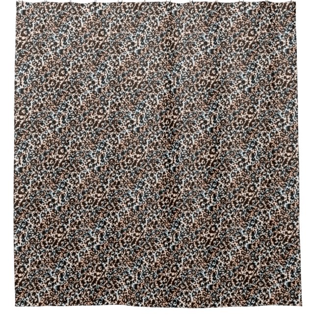Rideaux De Douche léopard, élégant, tacheté, marron,beige, peau, (Devant)