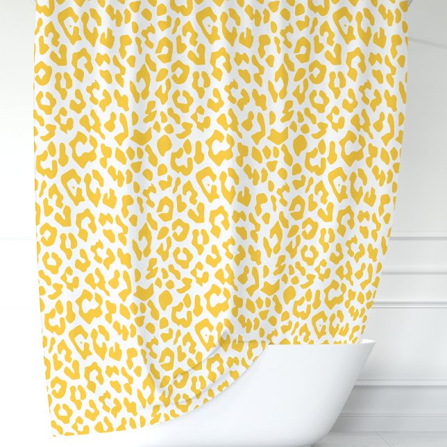 Rideaux De Douche Léopard Jaune et Blanc (Créateur téléchargé)