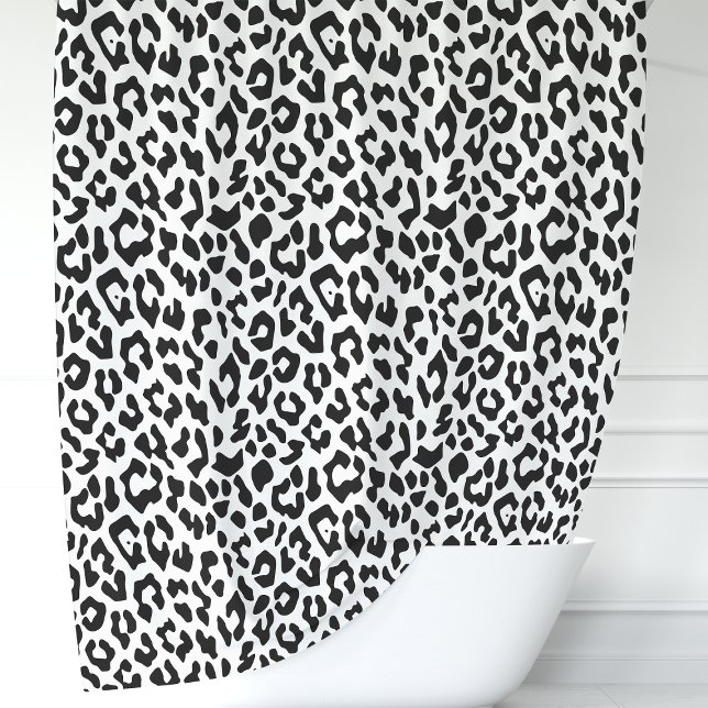 Rideaux De Douche Léopard noir et blanc (Créateur téléchargé)