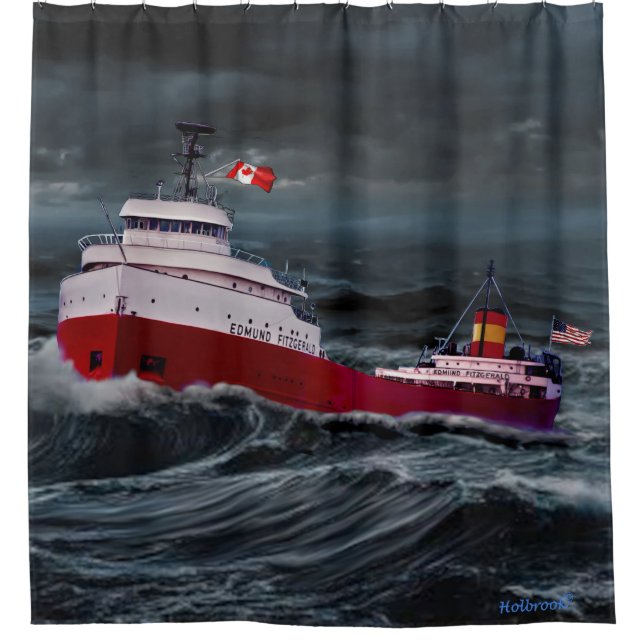 RIDEAUX DE DOUCHE L'ÉPAVE DE L'EDMUND FITZGERALD (Devant)