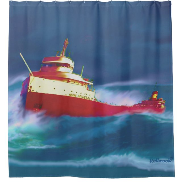 RIDEAUX DE DOUCHE L'ÉPAVE DE L'EDMUND FITZGERALD (Devant)
