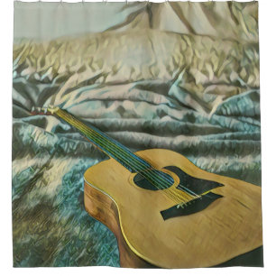 Rideaux De Douche Les amoureux de guitare cadeaux