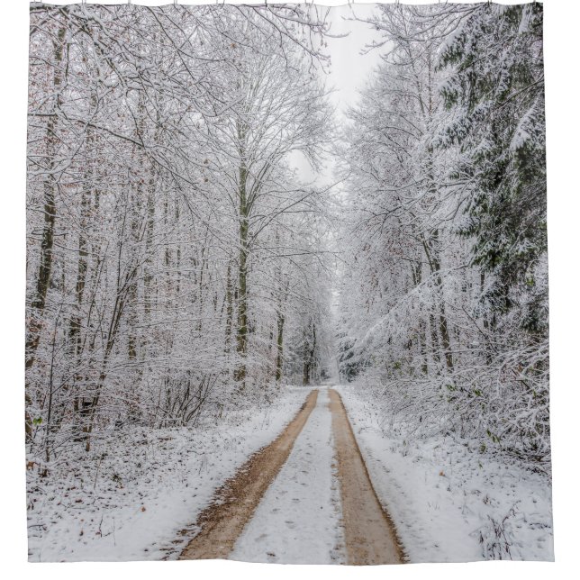 Rideaux De Douche Les arbres forestiers d'hiver #22 (Devant)