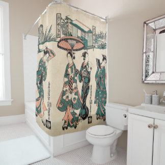 Rideaux De Douche Les beautés de Fukagawa.Triptyque