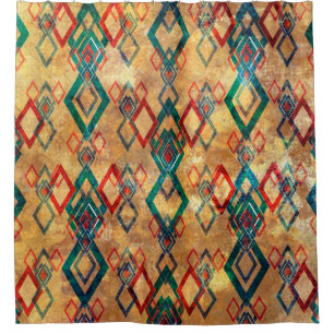 Rideaux De Douche Les boho ethniques grondent le vieux motif. Impres