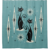 Rideau De Douche Cartoon Chat Et Souris - 175x180 Cm - Polyester - Abakuhaus