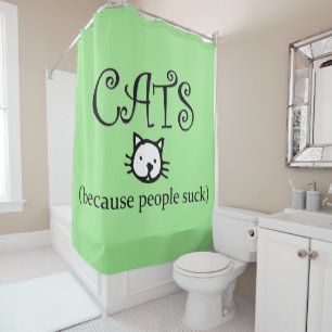 Rideaux De Douche Les chats parce que les gens chassent