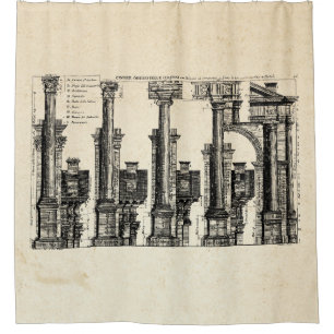 Rideaux De Douche Les cinq classes d'architecture, 1725