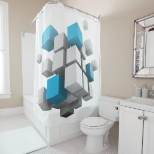 Rideaux De Douche Les cubes 3D de SlipperyJoe sont un arrangement ca