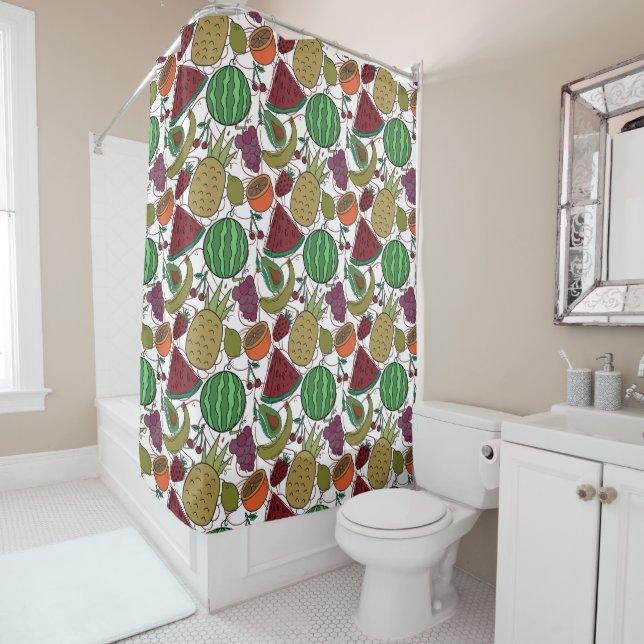 Rideaux De Douche Les Fruits sautés | Fruit surface pattern 25 (En situation)