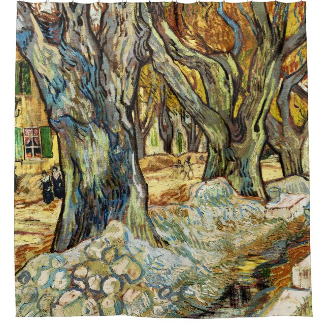 Rideaux De Douche Les Grands Arbres À Avion De Vincent Van Gogh (Devant)