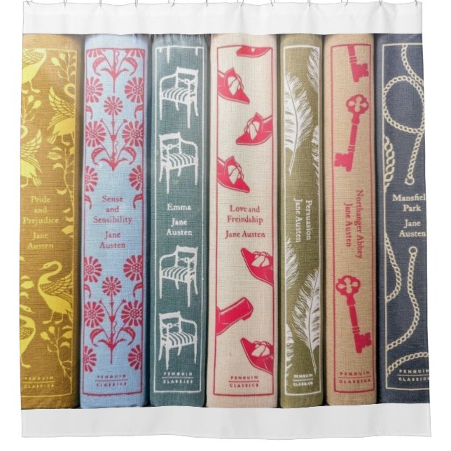 Rideaux De Douche Les livres de Jane Austen (Devant)