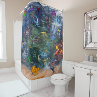 Rideaux De Douche Les meilleurs sorciers de choc Dinosaures Dragons 