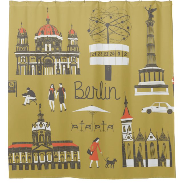 Rideaux De Douche Les monuments de Berlin (Devant)