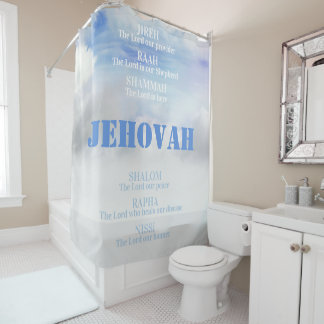 Rideaux De Douche Les noms de Dieu JIREH SHALOM RAPHA
