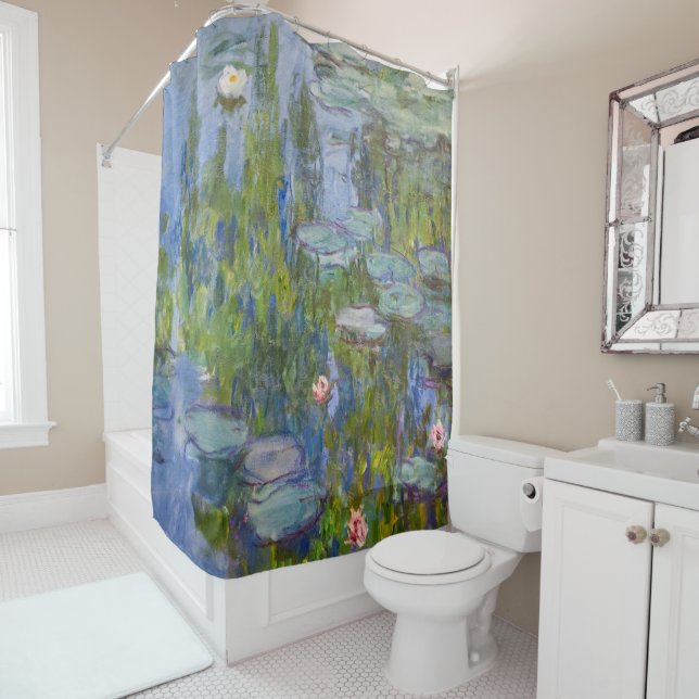 Rideaux De Douche Les Nymphéas de Claude Monet (1915)  (En situation)