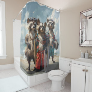 Rideaux De Douche Les Surfeurs À L'Écart