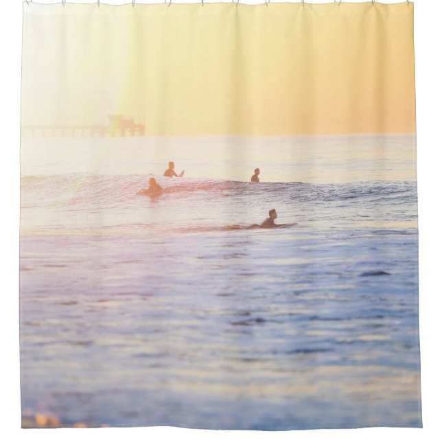 Rideaux De Douche Les surfeurs sur la plage (Devant)
