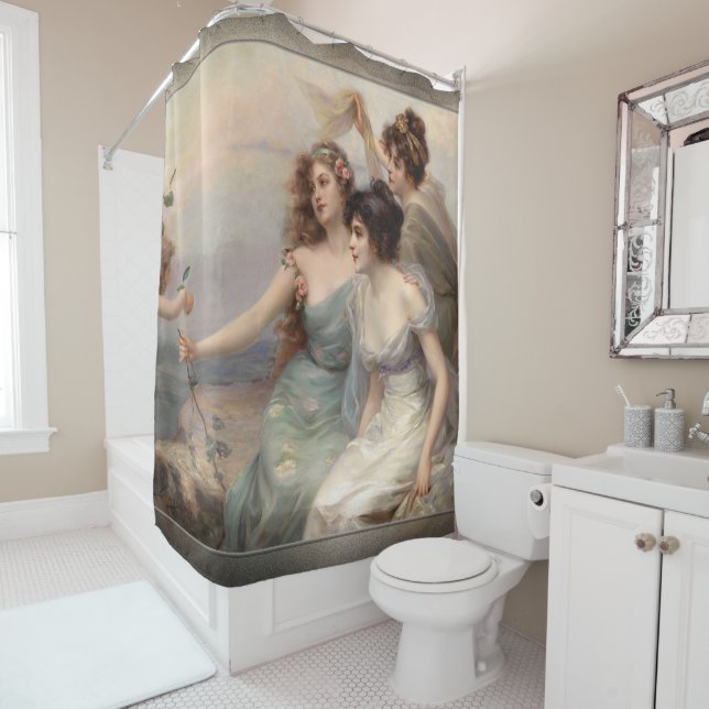Rideaux De Douche Les trois grâces d'Edouard Bisson (En situation)