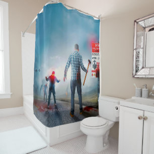 Rideaux De Douche Les zombies aux yeux lumineux de SlipperyJoe pour 