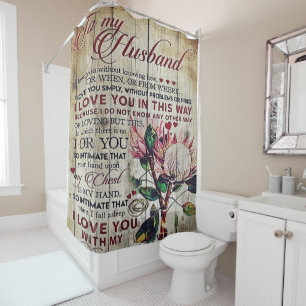 Rideaux De Douche Lettre de la femme à mon mari Jolie présence