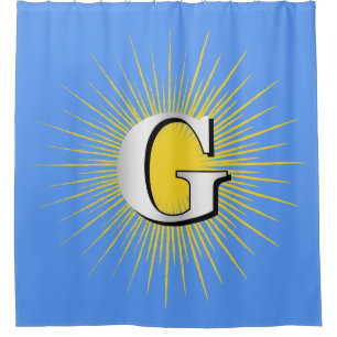 Rideaux De Douche Lettre G - symbole maçonnique