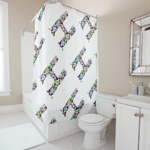 Rideaux De Douche Lettre H Monogramme