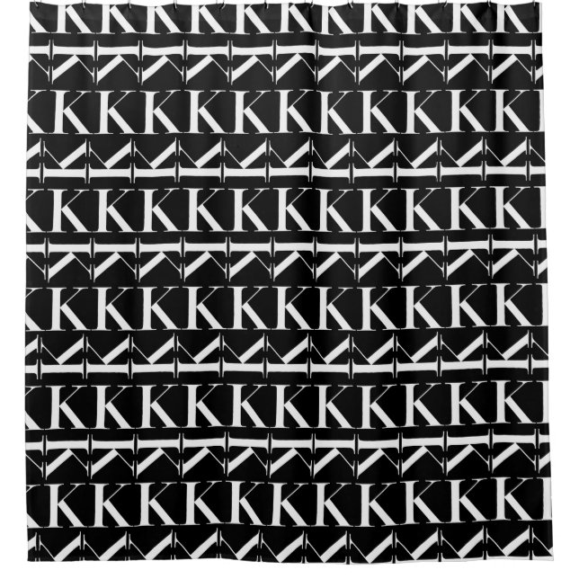 Rideaux De Douche Lettre initiale monogramme K (Devant)