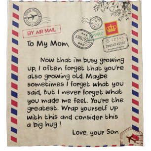 Rideaux De Douche Lettre Personnelle À Ma Mère Du Fils, Maman Annive