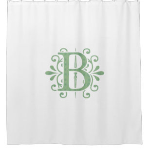 Rideaux De Douche Lettres alphabétiques - lettre B - blanc