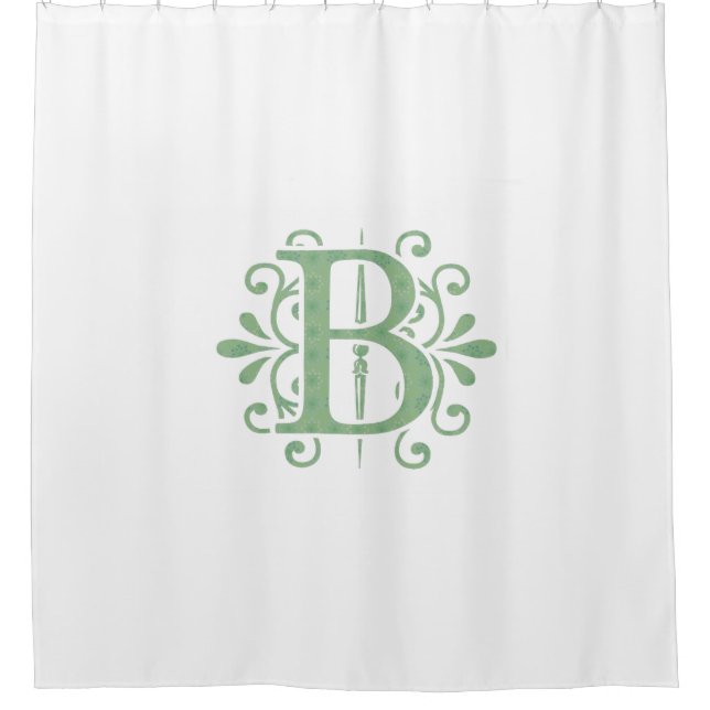 Rideaux De Douche Lettres alphabétiques - lettre B - blanc (Devant)