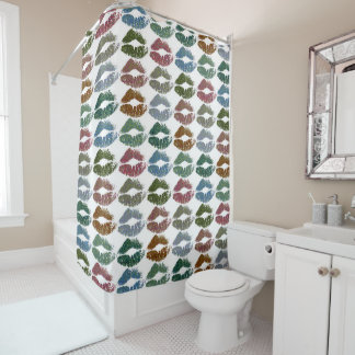 Rideaux De Douche Lèvres colorées élégantes #15
