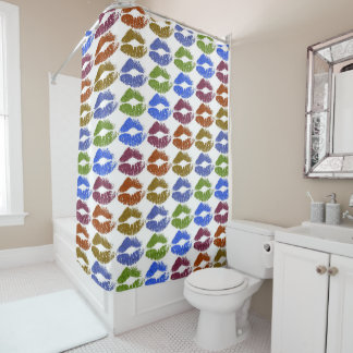 Rideaux De Douche Lèvres colorées élégantes #23
