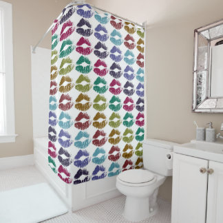 Rideaux De Douche Lèvres colorées élégantes #35