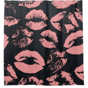 Rideaux De Douche Lèvres roses : Quirky Vintage sans couture