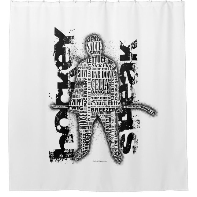 Rideaux De Douche L'hockey parlent (Devant)