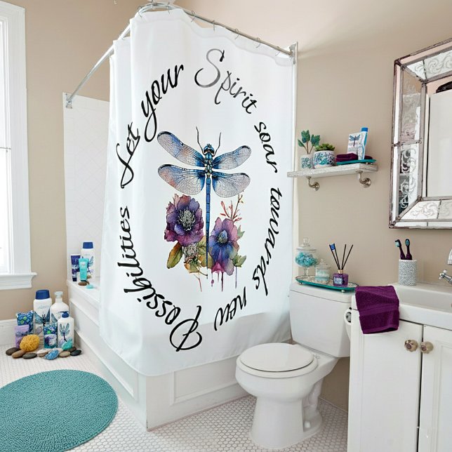 Rideaux De Douche Libellule - esprit de nouvelles possibilités (Créateur téléchargé)