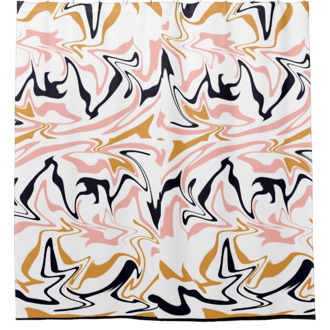 Rideaux De Douche Lignes Abstraites modernes (Devant)