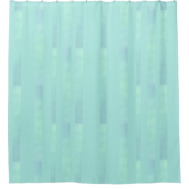 Rideaux De Douche Lignes de barres d'aquarelle turquoise turquoise (Devant)