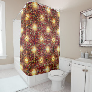 Rideaux De Douche Lignes de répétition étranges générant des cercles