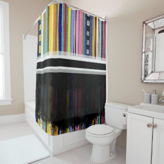 Rideaux De Douche Lignes verticales boho splash splatz élégant
