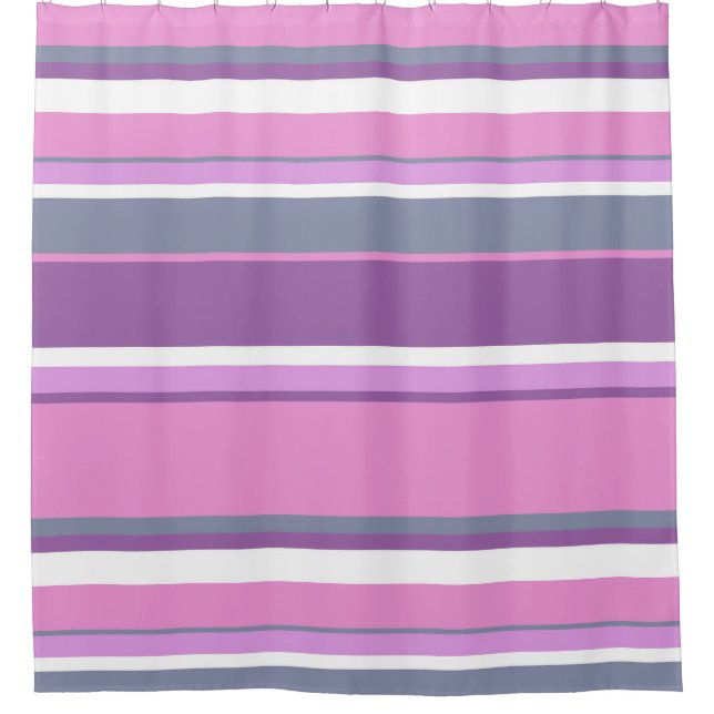 Rideaux De Douche Lilac rayures (Devant)