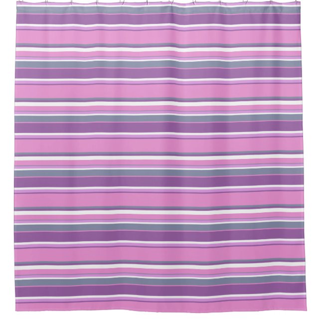 Rideaux De Douche Lilac rayures (Devant)