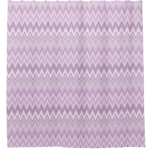 Rideaux De Douche Lilac, rose, zigzag (Devant)