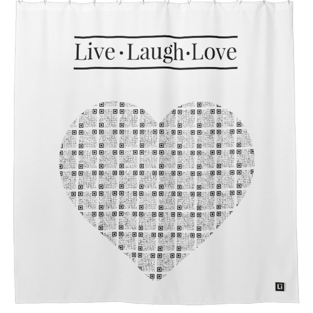 Rideaux De Douche Lil'inspiration #5 - Live, Laugh, Love (Devant)