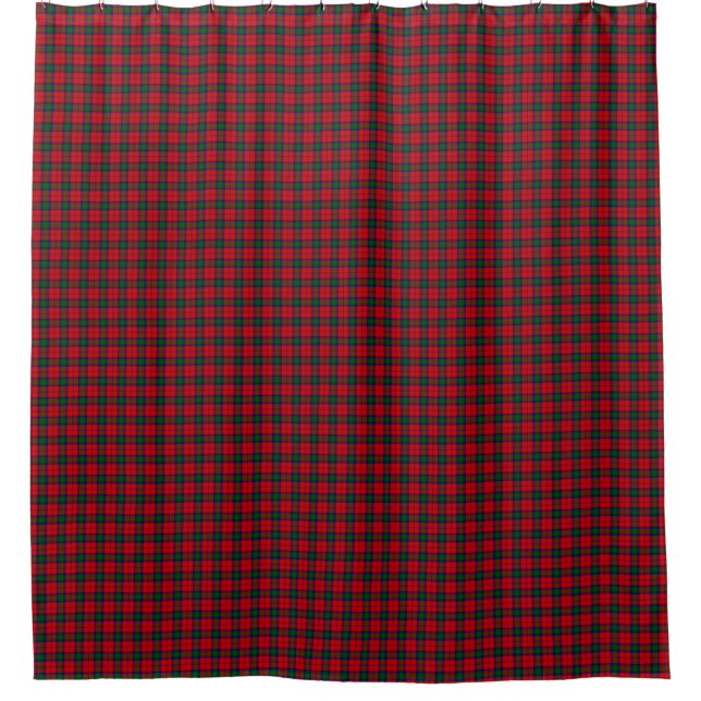 Rideaux De Douche Lindsay tartan rouge vert plaid (Devant)