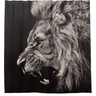 Rideaux De Douche Lion homme en colère