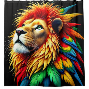 Rideaux De Douche Lion Perroquet