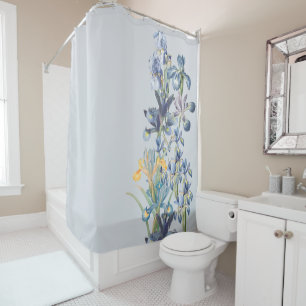 Rideaux De Douche L'iris bleu de Redoutes fleurit le jardin floral