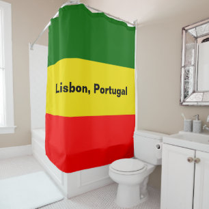 Rideaux De Douche Lisbonne, Portugal Drapeaux